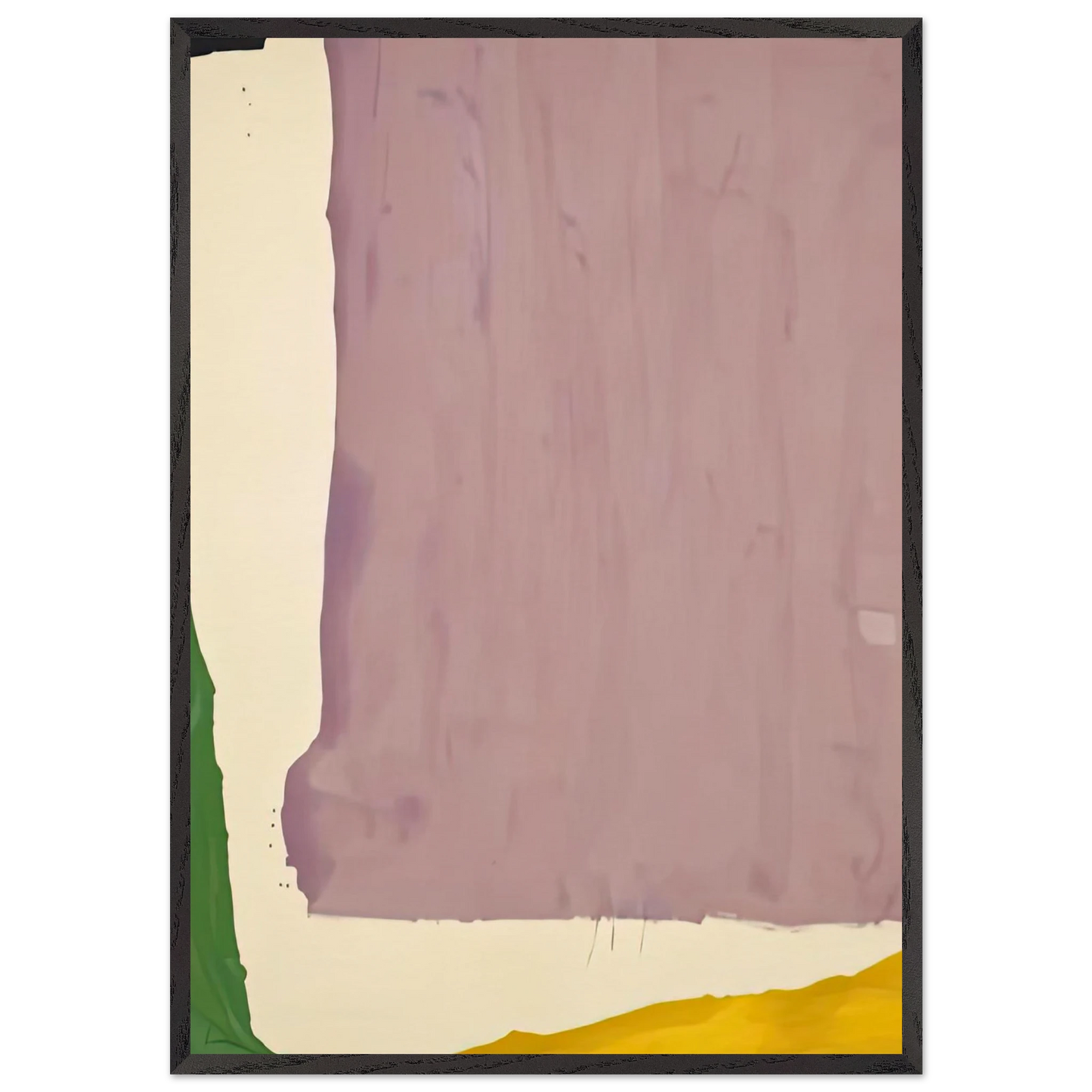 Mauve District 1966- - Helen Frankenthaler 70x100 cm / 28x40 inches Framed Art Print – Black Wooden Frame