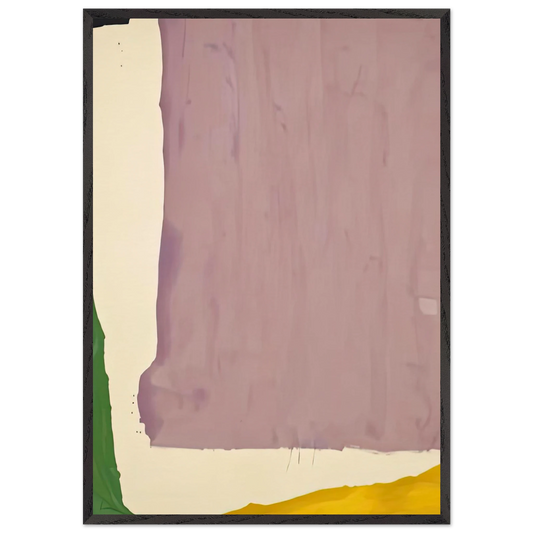 Mauve District 1966- - Helen Frankenthaler 70x100 cm / 28x40 inches Framed Art Print – Black Wooden Frame