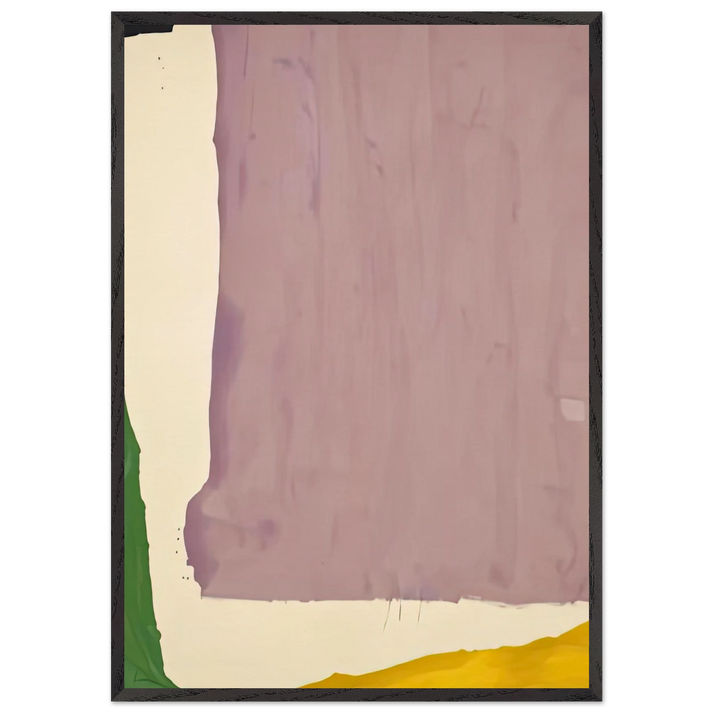 Mauve District 1966- - Helen Frankenthaler 70x100 cm / 28x40 inches Framed Art Print – Black Wooden Frame