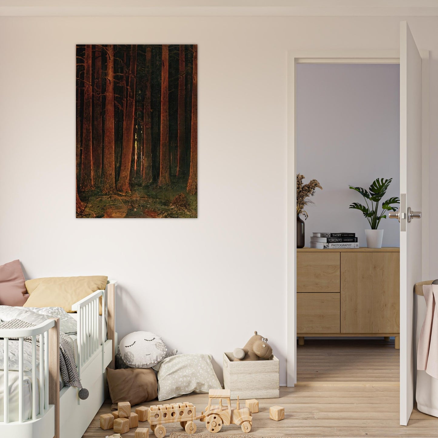 Sunset in the forest - Arkhyp Kuindzhi Brushed Aluminum Print - 70x100 cm / 28x40 inches | Arkhyp Kuindzhi Aluminum Print | Arkhyp Kuindzhi Prints