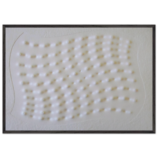 Superficie III - 1995 - Enrico Castellani Framed Art Print – Black Wooden Frame - Default Title - -Framed Art Print