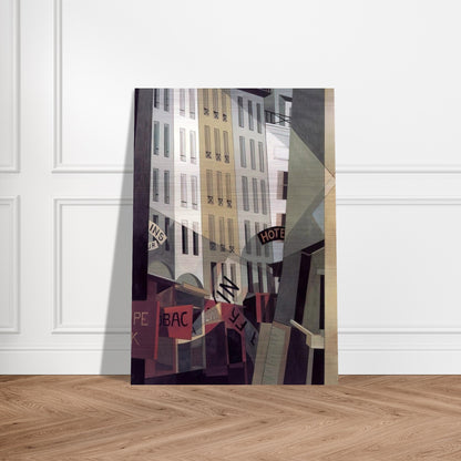 Rue du Singe Qui Pêche - 1921 - Charles Demuth Brushed Aluminum Print - 70x100 cm / 28x40 inches | Charles Demuth Aluminum Print | Charles Demuth Prints