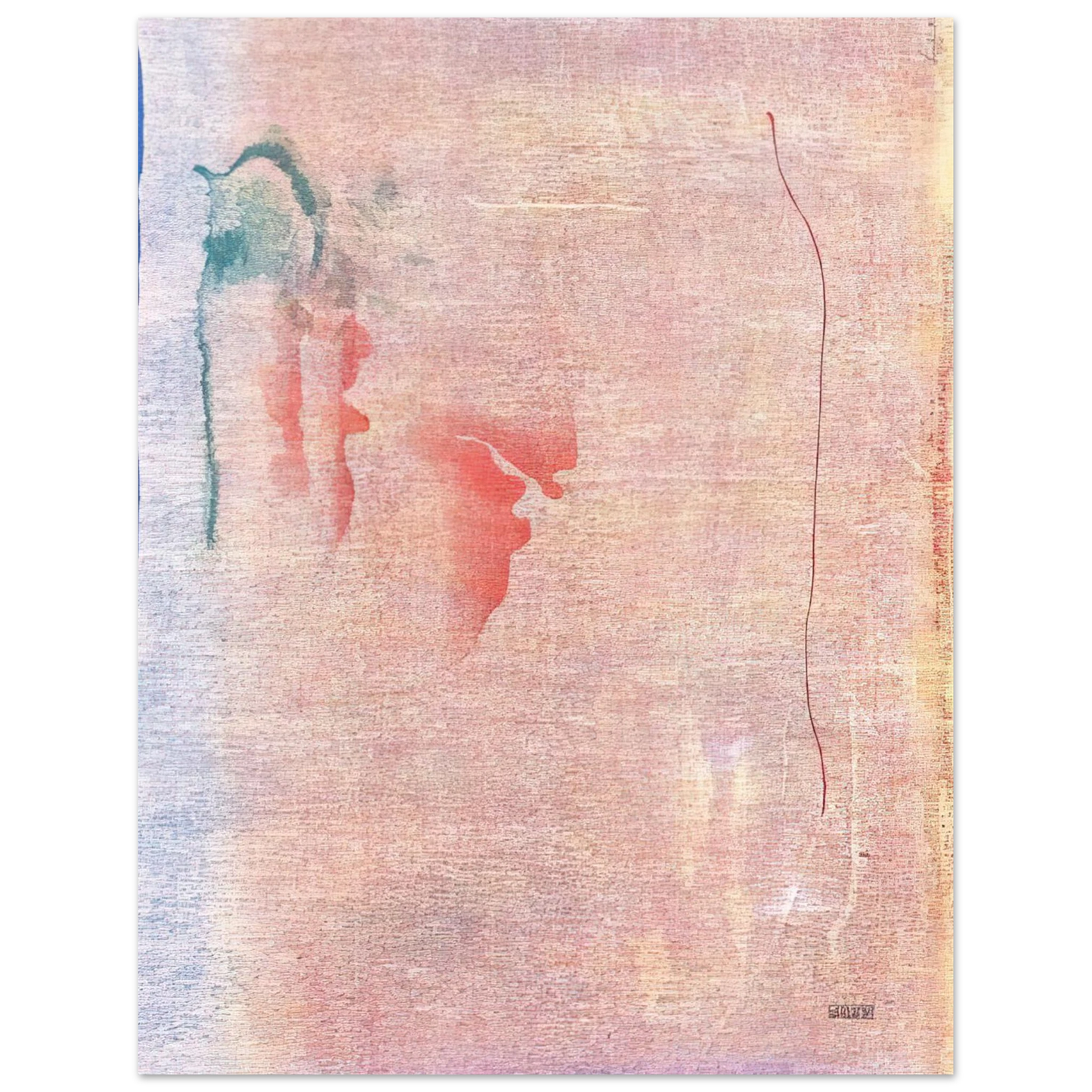 Helen Frankenthaler - Cedar Hill - 1983 Wall art - 15x20 cm / 6x8 inches - Premium Wooden Framed Poster With Fine Art Paper - White frame