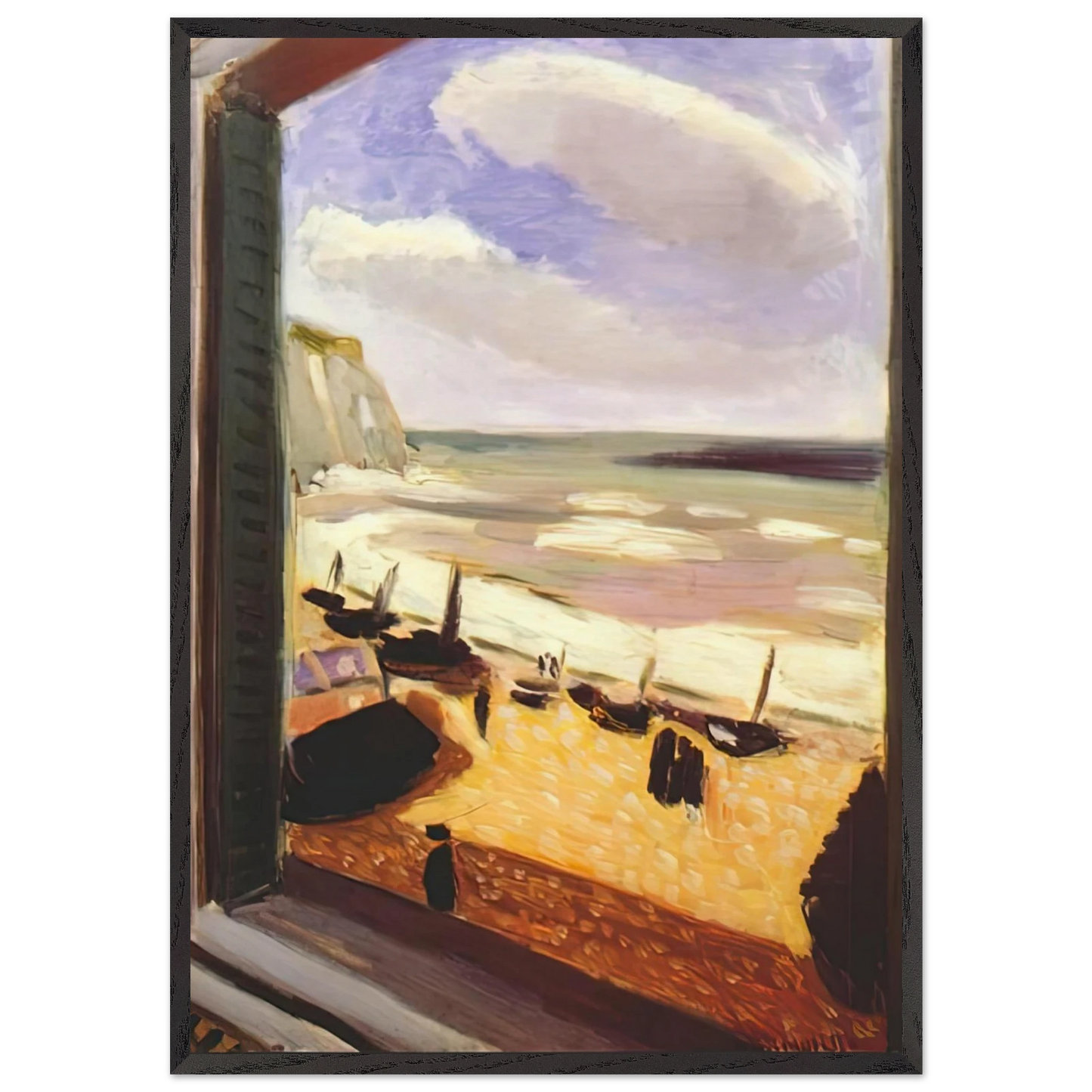 OPEN WINDOW AT ETRETAT 1921 - Henri Matisse Framed Art Print – Black Wooden Frame - Default Title - -Framed Art Print