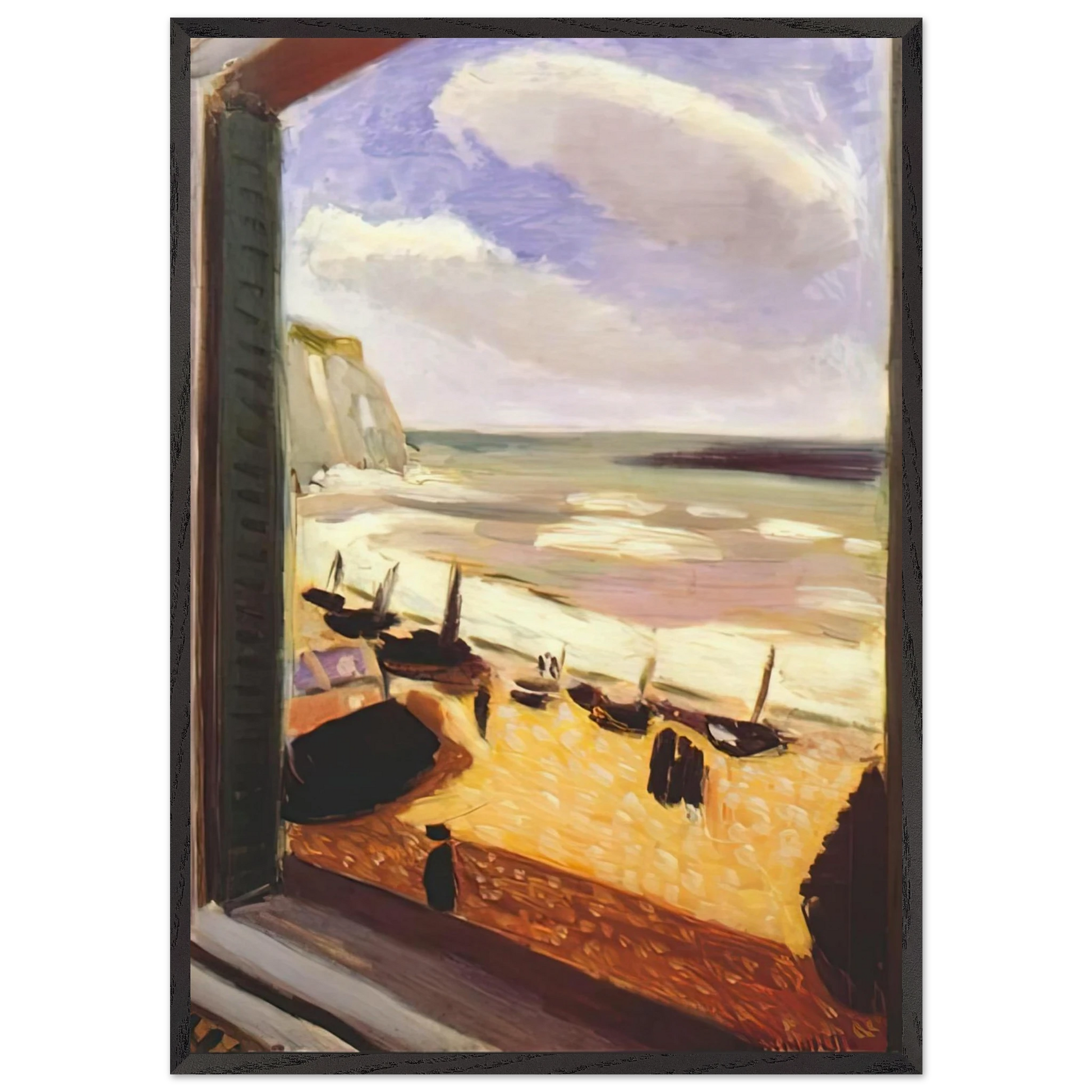 OPEN WINDOW AT ETRETAT 1921 - Henri Matisse Framed Art Print – Black Wooden Frame - Default Title - -Framed Art Print