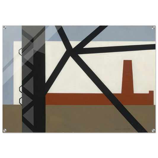 From the Bridge - 1942 - Ralston Crawford Acrylic Print - 70x100 cm / 28x40″ inches