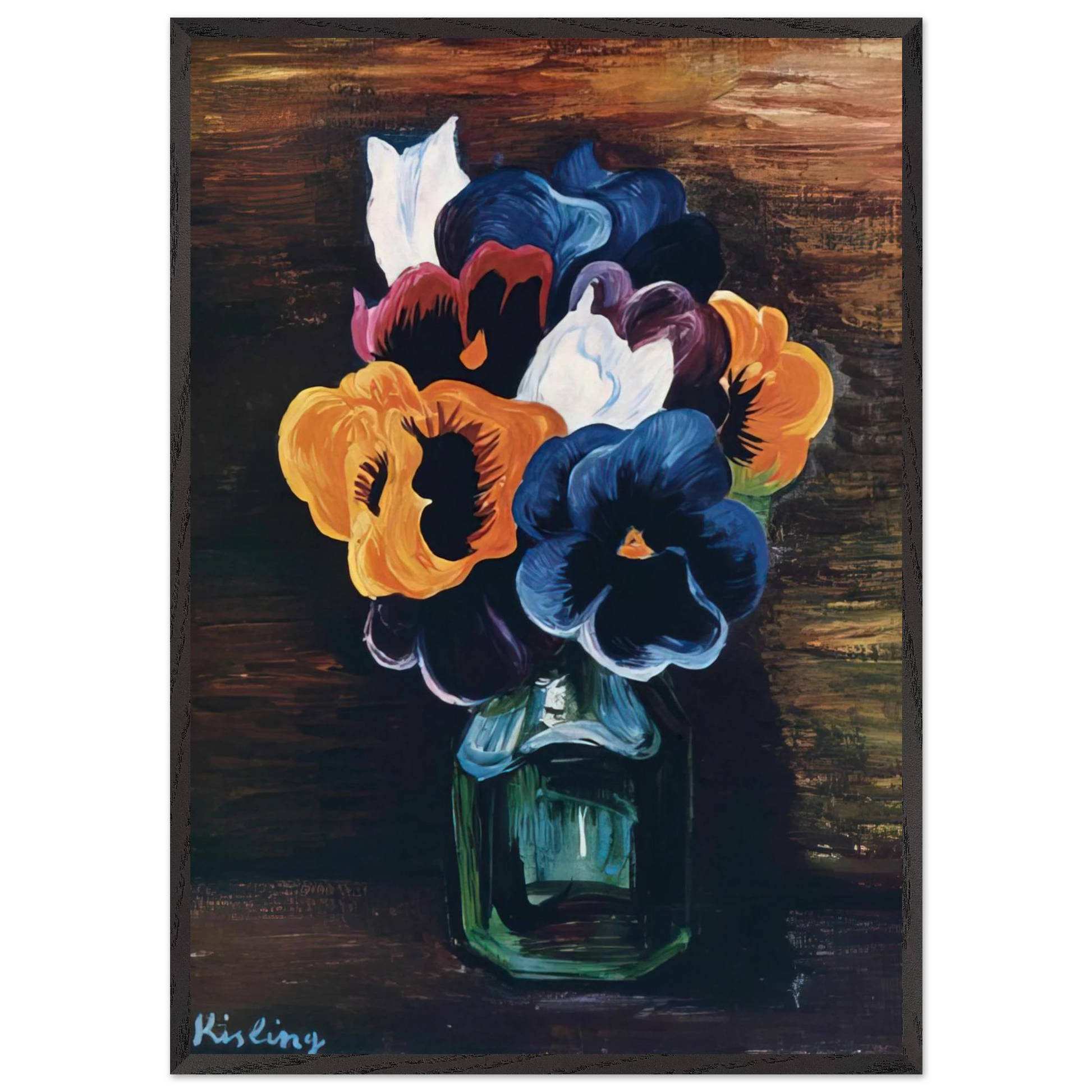 NOT IDENTIFIED 14 - Moise Kisling Framed Art Print – Black Wooden Frame - Default Title - -Framed Art Print