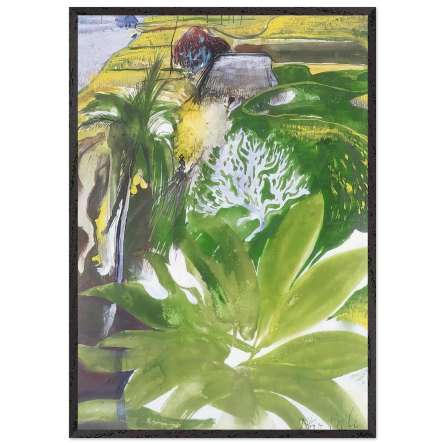 Bali - figurative - Brett Whiteley Framed Art Print – Black Wooden Frame - Default Title - -Framed Art Print