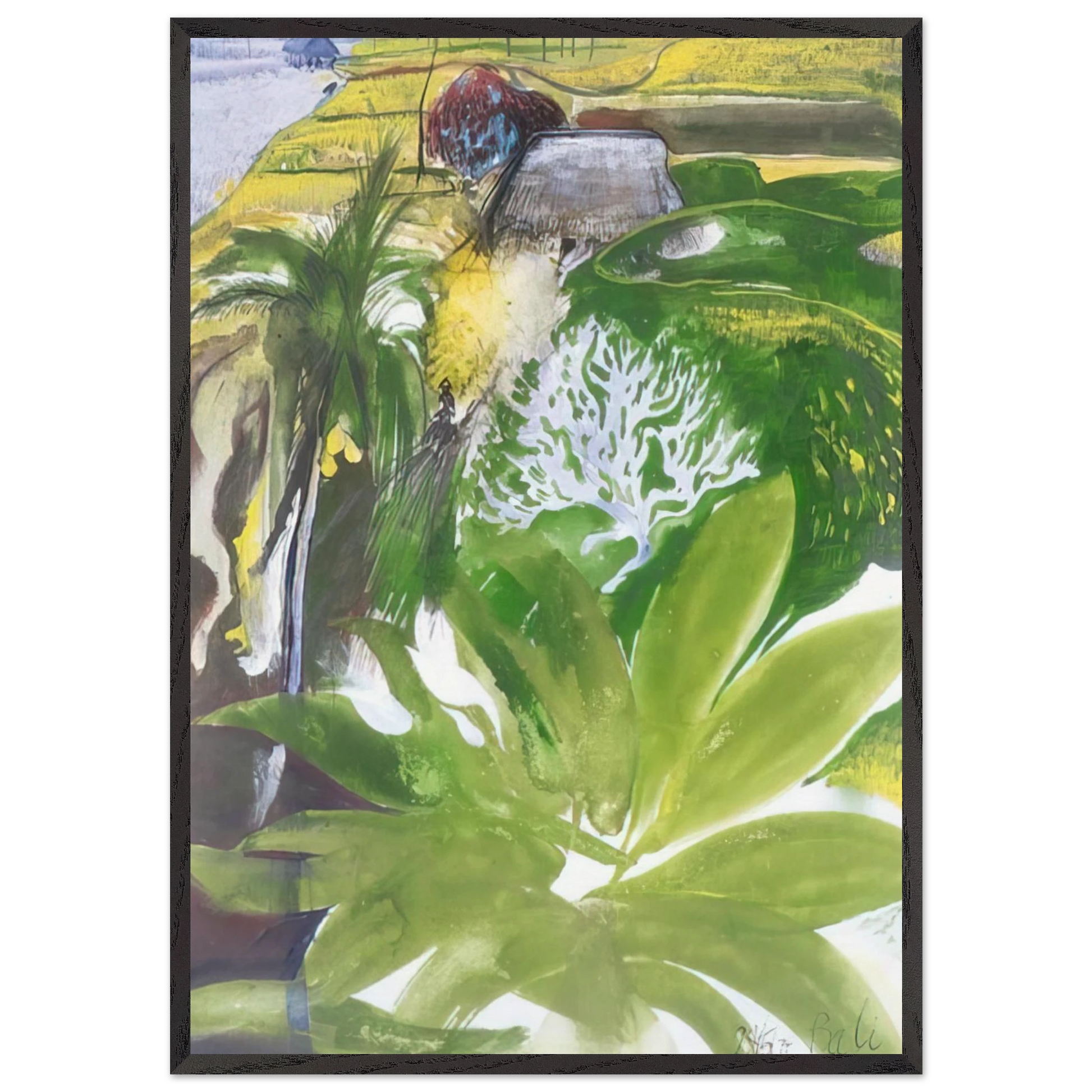 Bali - figurative - Brett Whiteley Framed Art Print – Black Wooden Frame - Default Title - -Framed Art Print