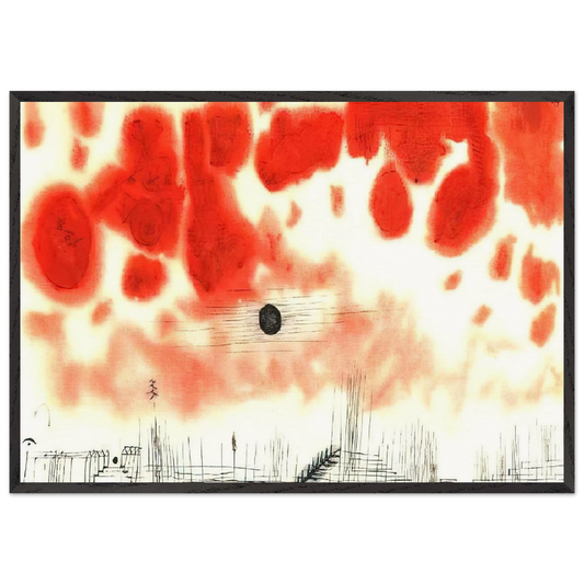 CLOUDS OVER BOR 1940 - Paul Klee 70x100 cm / 28x40 inches Framed Art Print – Black Wooden Frame