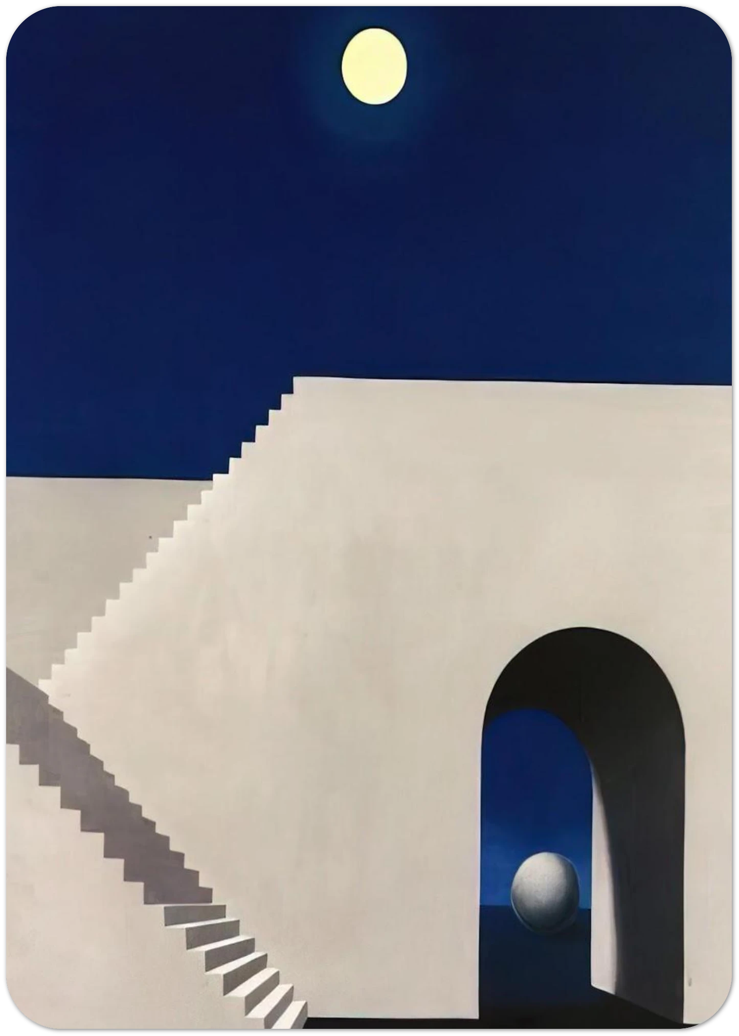 ARCHITECTURE AU CLAIR DE LUNE 1956 By Rene Magritte Pack of 10 Post Cards | Rene Magritte Post Cards | A6 (10.5 x 14.8 cm) - 4.1 x 5.8 inches