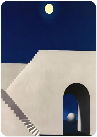 ARCHITECTURE AU CLAIR DE LUNE 1956 By Rene Magritte Pack of 10 Post Cards | Rene Magritte Post Cards | A6 (10.5 x 14.8 cm) - 4.1 x 5.8 inches