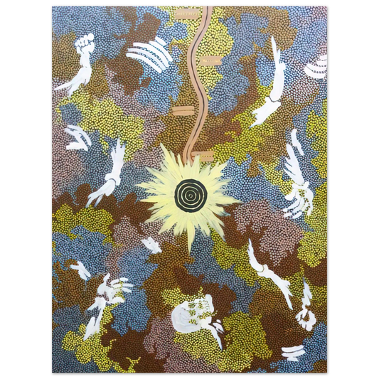 Clifford Possum Tjapaltjarri - Lightning Dreaming  Mount Allen - 1990 Fine Art Poster - Default Title