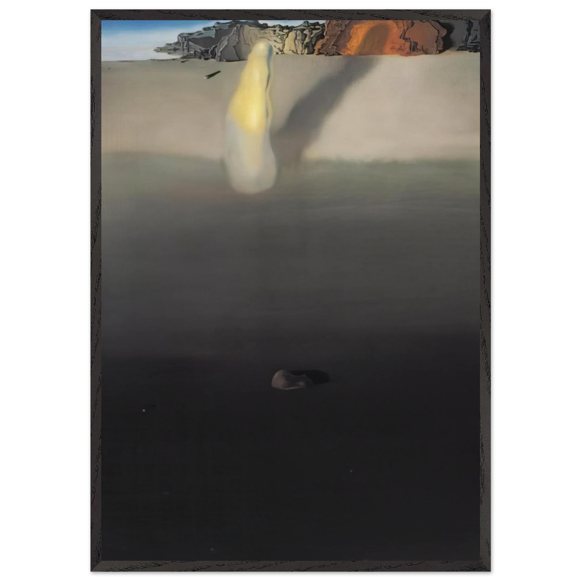 ON THE SEASHORE - Salvador Dali Framed Art Print – Black Wooden Frame - Default Title - -Framed Art Print