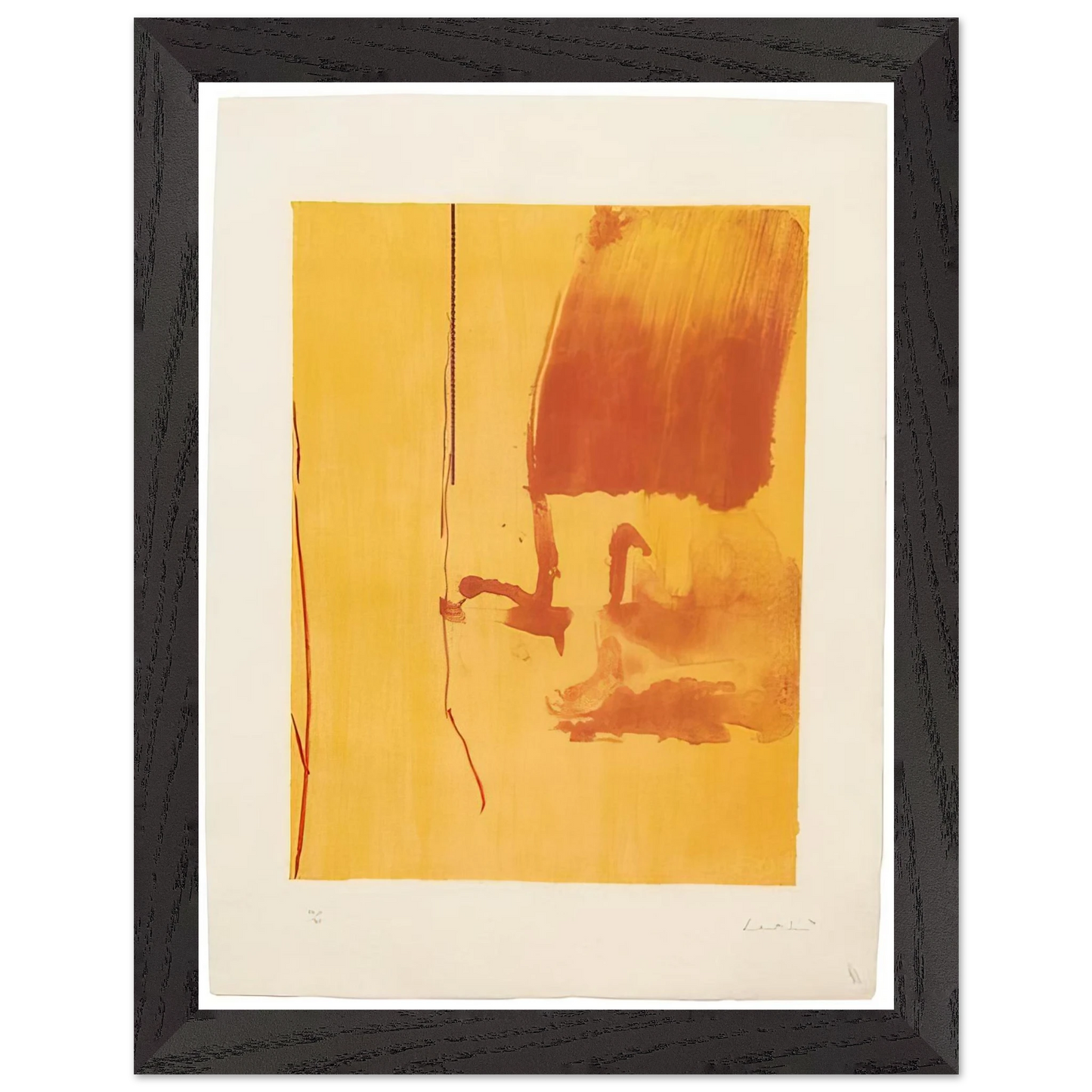 Helen Frankenthaler - Harvest - 1976 Wall art - A2 (42 x 59.4  cm) - Premium Wooden Framed Poster With Fine Art Paper - Black frame