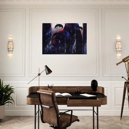 Trees Draped in Autumn - Eyvind Earle Brushed Aluminum Print - 70x100 cm / 28x40 inches | Eyvind Earle Aluminum Print | Eyvind Earle Prints