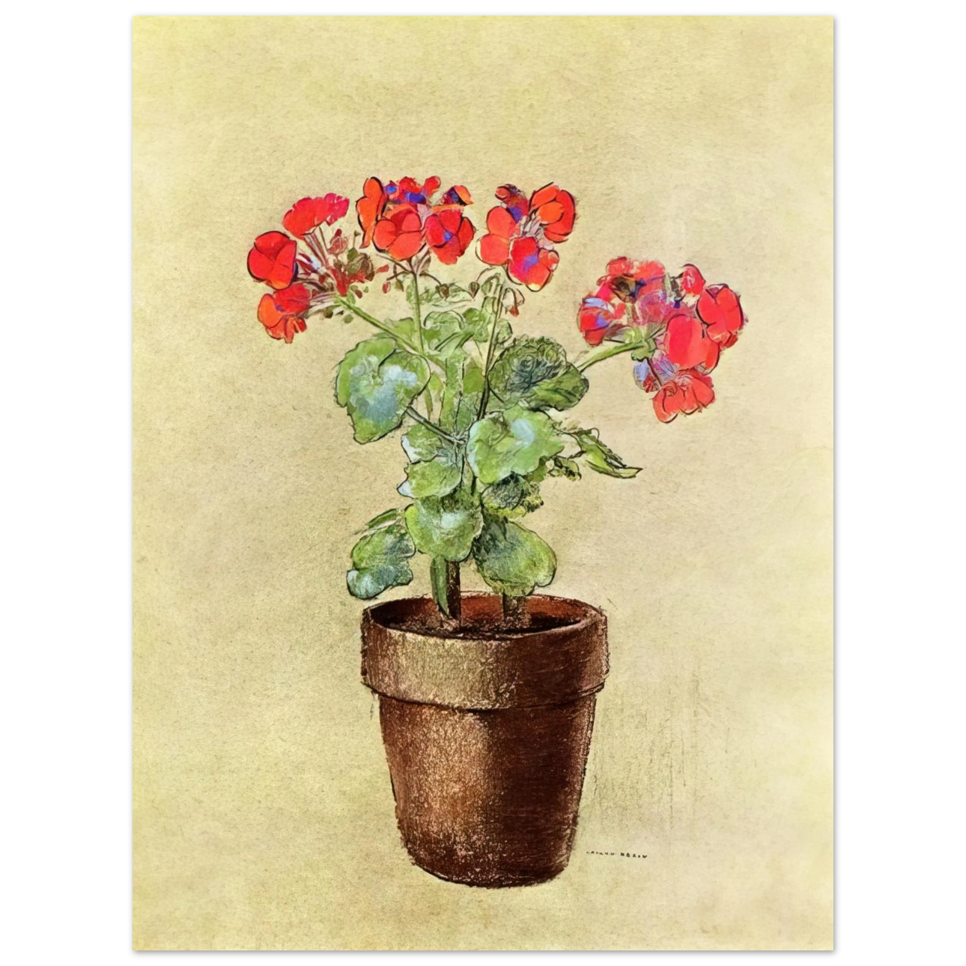Odilon Redon - GERANIUMS 1902 Fine Art Poster - Default Title