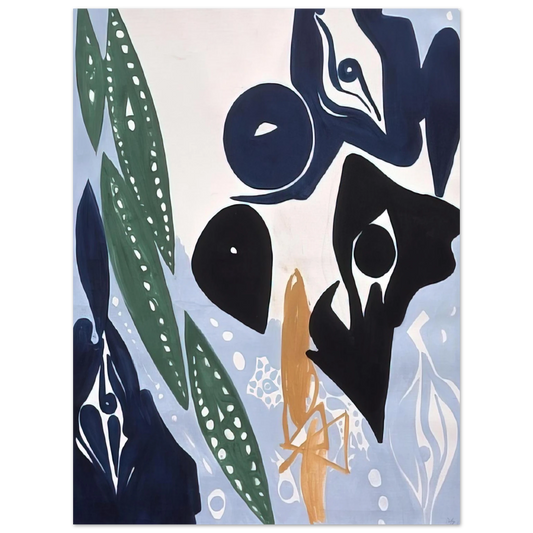 Ernst Wilhelm Nay - Hellblau im Licht - 1965 Fine Art Poster - Default Title