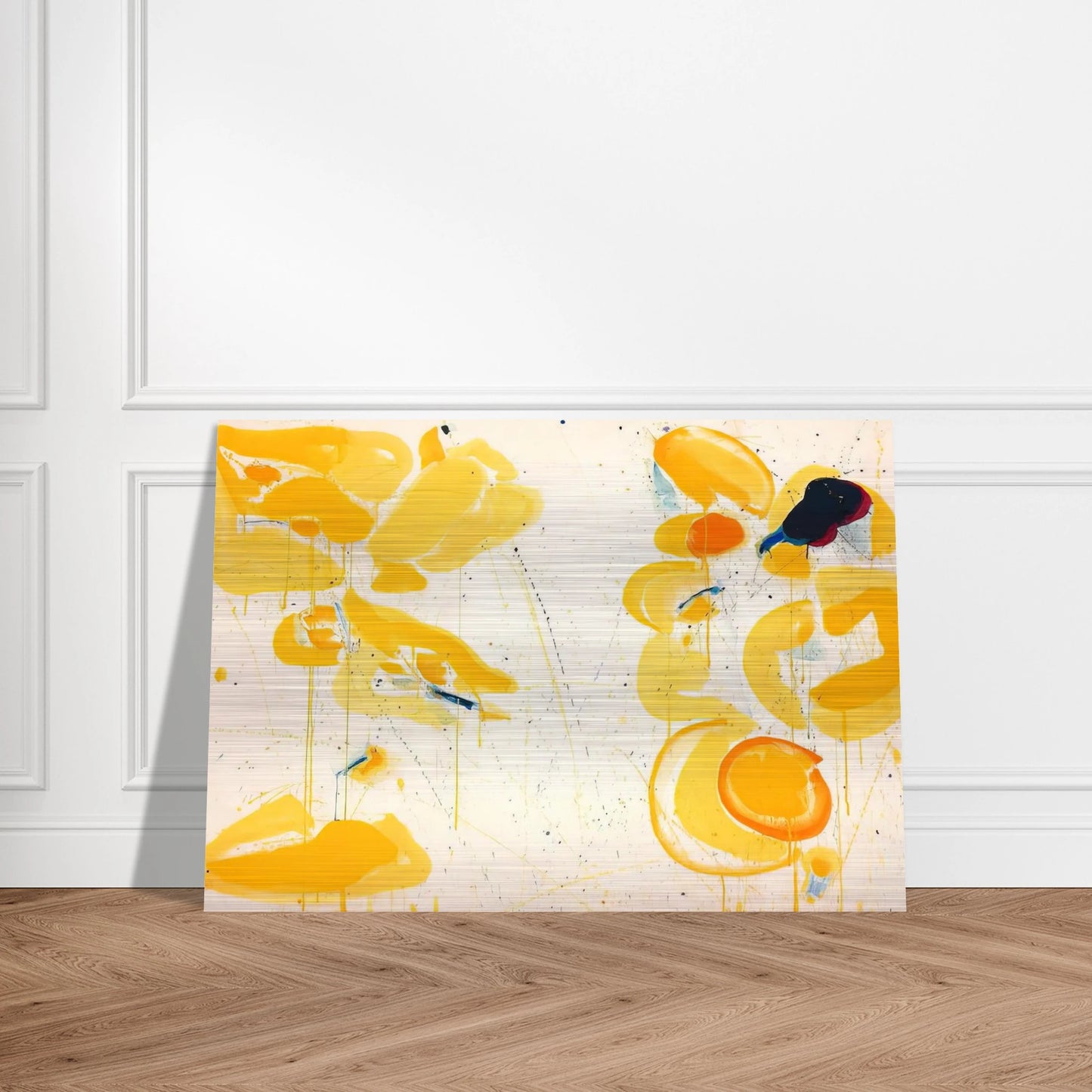 Untitled  Yellow  - Sam Francis Brushed Aluminum Print - 70x100 cm / 28x40 inches | Sam Francis Aluminum Print | Sam Francis Prints