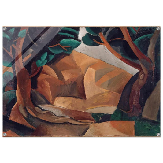 Paysage aux deux figures - 1908  France - Pablo Picasso Acrylic Print - 70x100 cm / 28x40″ inches | Pablo Picasso Wall Art | Pablo Picasso Prints