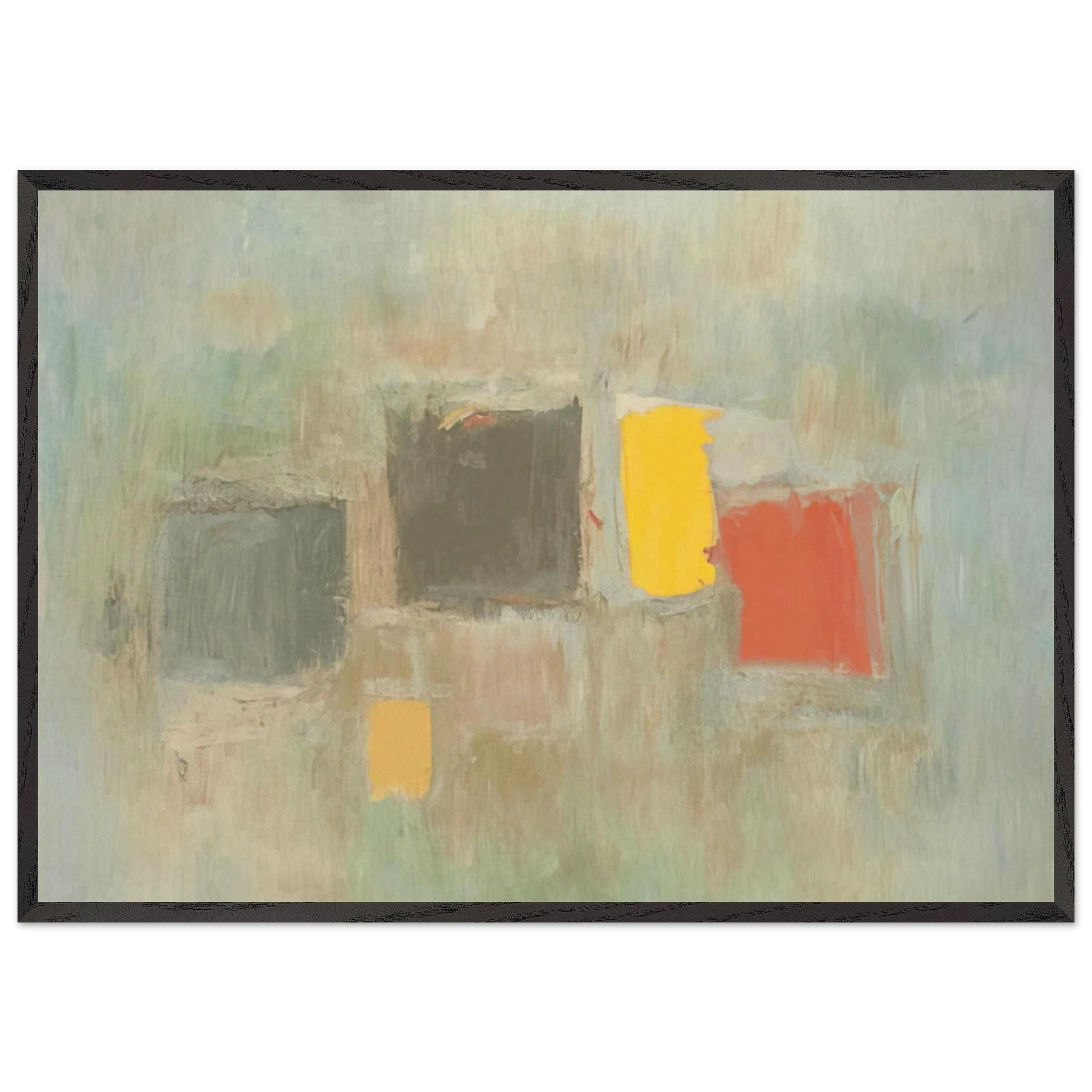 NUMBER 6 1956 - Esteban Vicente Framed Art Print – Black Wooden Frame - Default Title - -Framed Art Print