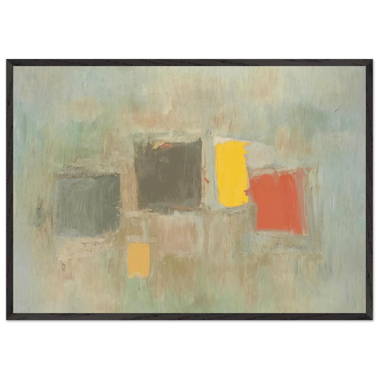 NUMBER 6 1956 - Esteban Vicente Framed Art Print – Black Wooden Frame - Default Title - -Framed Art Print