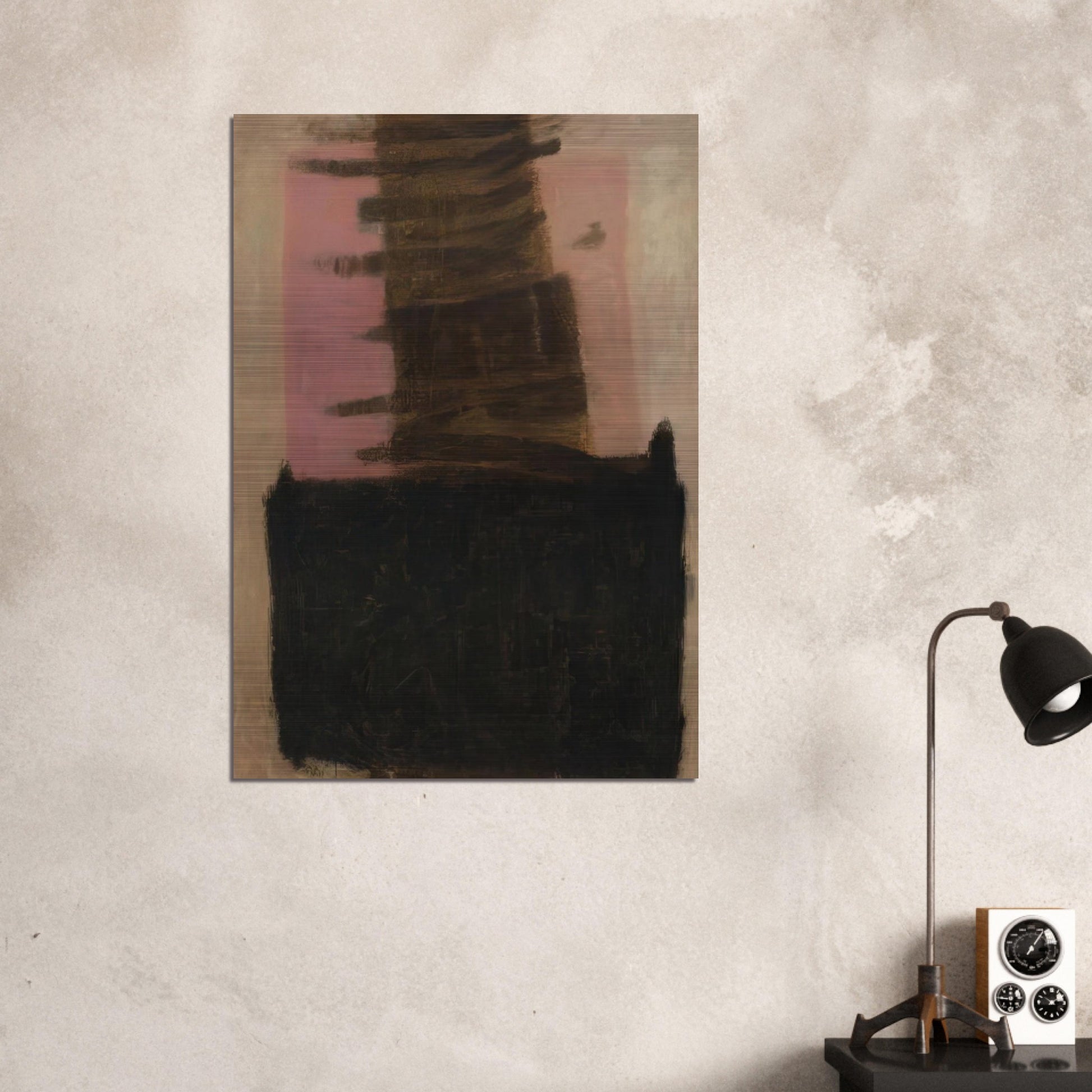 Composition in Black  Ochre - 1957 - Adja Yunkers Brushed Aluminum Print - 70x100 cm / 28x40 inches | Adja Yunkers Aluminum Print | Adja Yunkers Prints