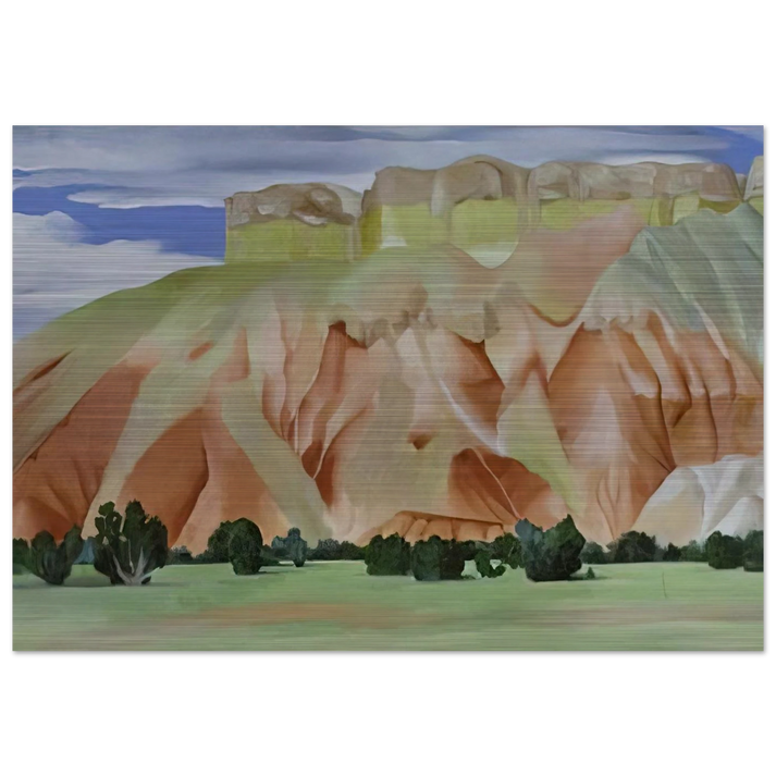 My Backyard - Georgia O'Keeffe Brushed Aluminum Print - 70x100 cm / 28x40 inches | Georgia O'Keeffe Aluminum Print | Georgia O'Keeffe Prints