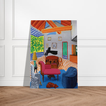 David Hockney - David Hockney Brushed Aluminum Print - 70x100 cm / 28x40 inches | David Hockney Aluminum Print | David Hockney Prints