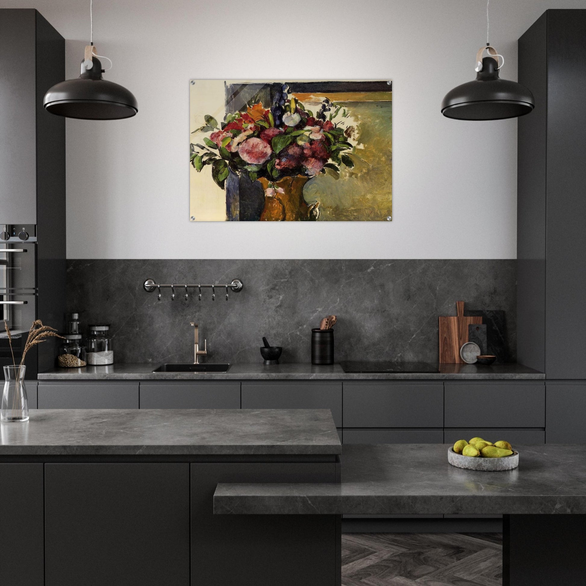 Flowers in a Vase - Paul Cézanne Acrylic Print - 70x100 cm / 28x40″ inches