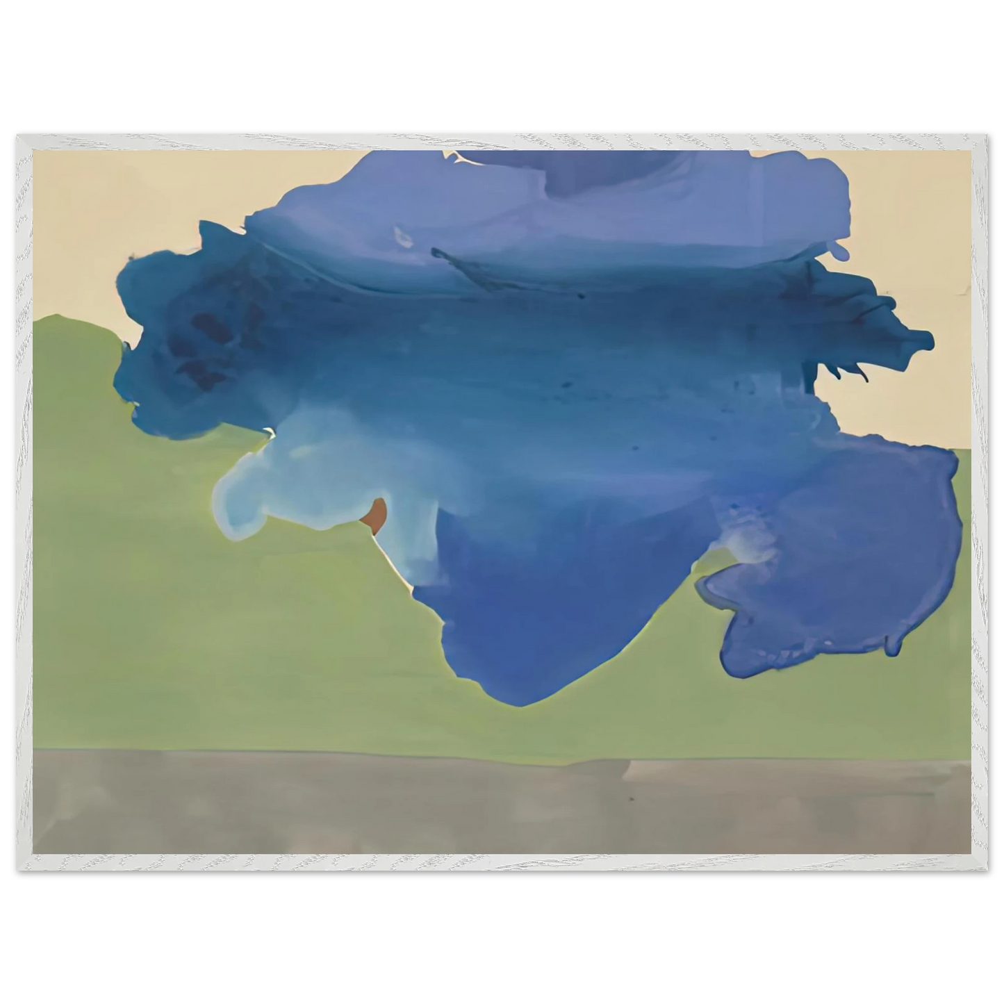 Helen Frankenthaler - The Bay, 1963- Wall Art - 30x40 cm / 12x16 inches - Premium Wooden Framed Poster With Fine Art Paper - White frame