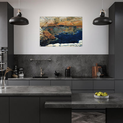 Looking into Beryl Pool - Childe Hassam Acrylic Print - 70x100 cm / 28x40″ inches