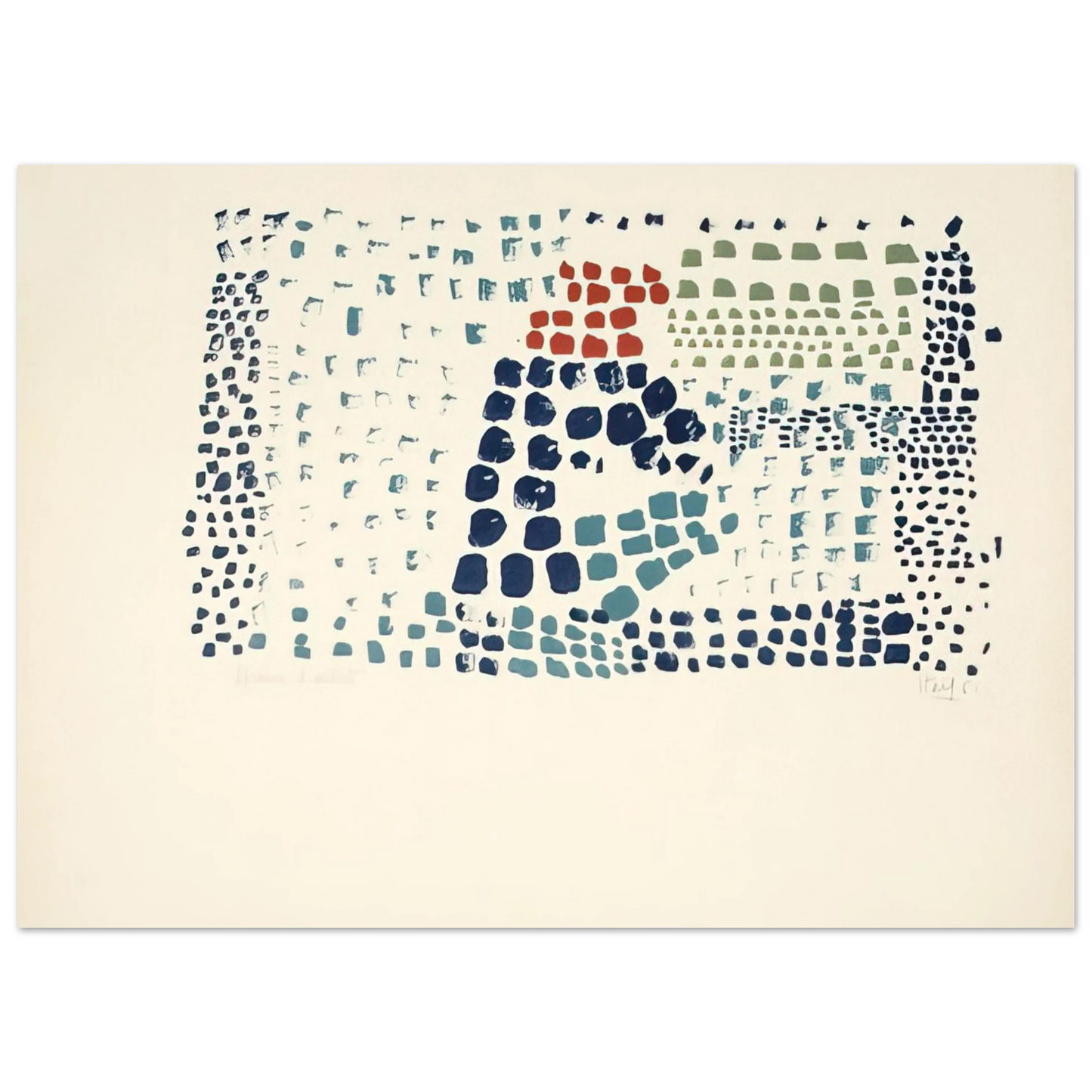 Nicolas de Stael - Study in Colour No. 1 Woimant Staël 93 - Art Informel Fine Art Poster - 75x100 cm / 30x40 inches