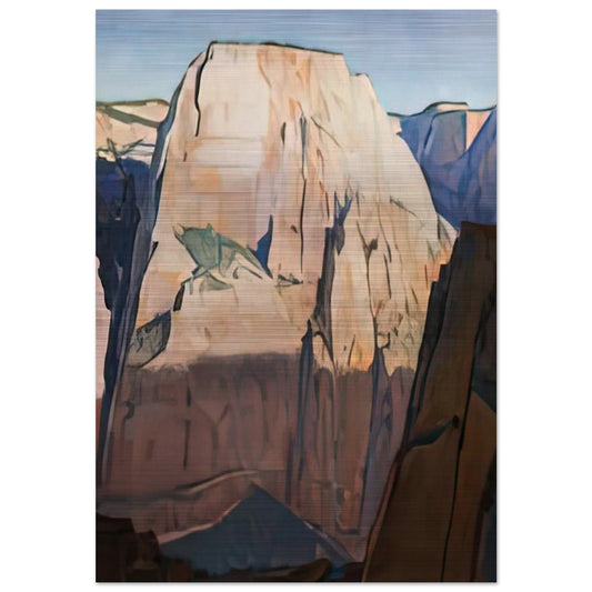 GREAT WHITE THRONE ZION CANYON UTAH 1933 - Maynard Dixon Brushed Aluminum Print - 70x100 cm / 28x40 inches | Maynard Dixon Aluminum Print | Maynard Dixon Prints
