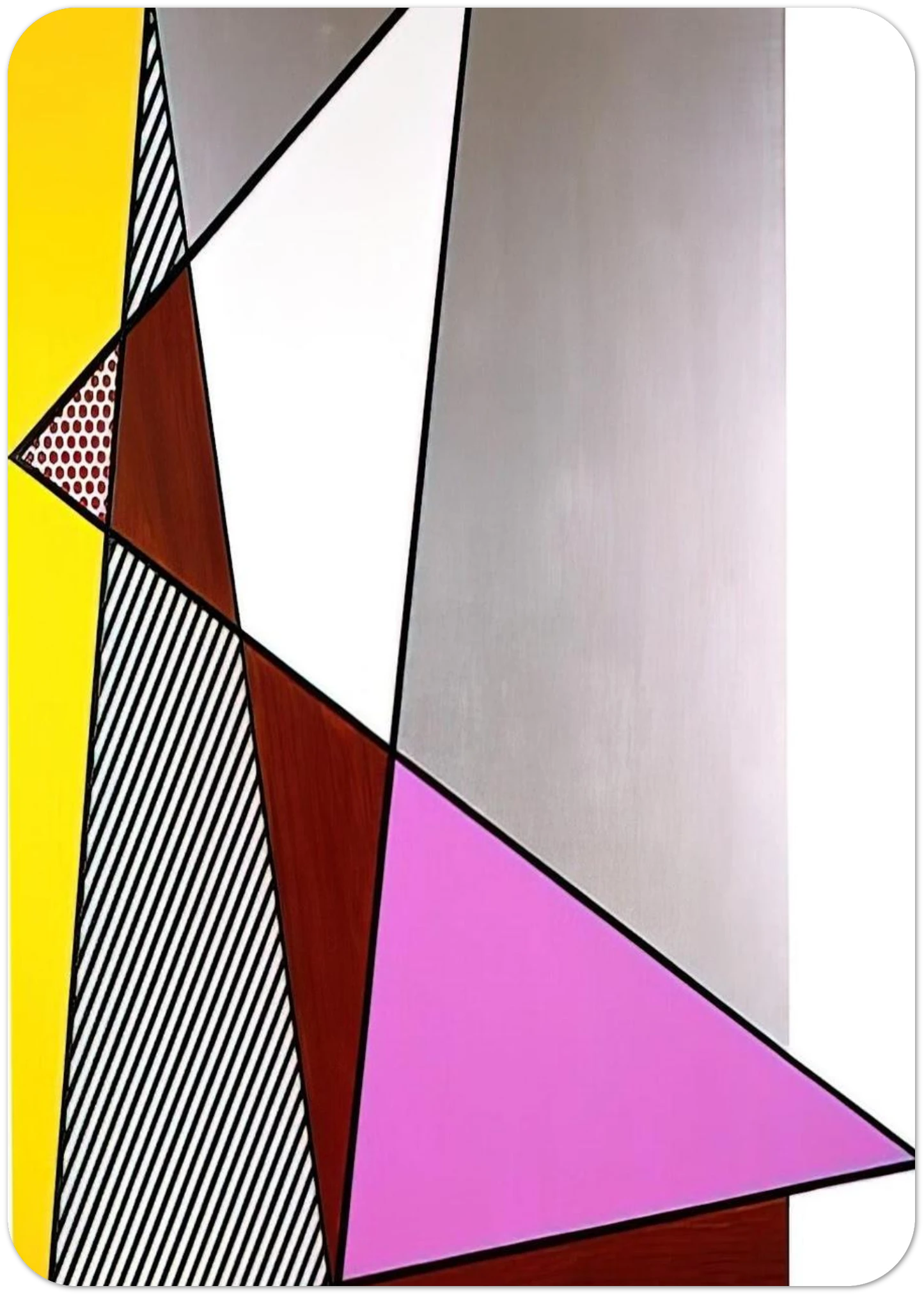 IMPERFECT PAINTING 1986 By Roy Lichtenstein Pack of 10 Post Cards | Roy Lichtenstein Post Cards | A6 (10.5 x 14.8 cm) - 4.1 x 5.8 inches