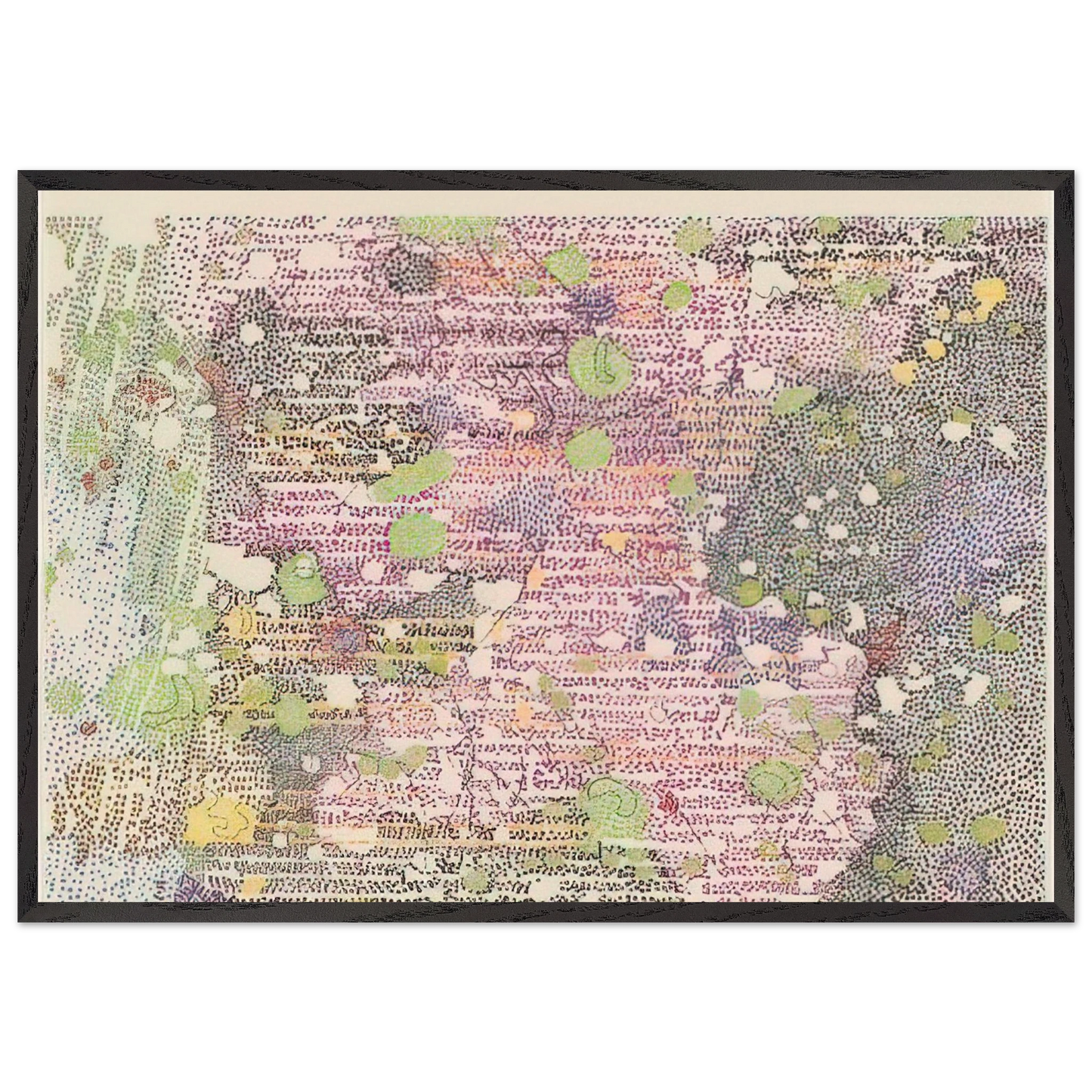 I PART OF SABINE D REGION SOUTHWEST MARE TRANQUILITATIS FROM LITHOGRAPHS BASED ON GEOLOGIC MAPS 1972 - Nancy Graves Framed Art Print – Black Wooden Frame - Default Title - -Framed Art Print