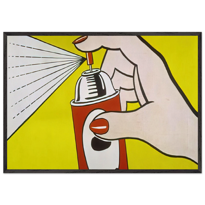 SPRAY 1962 - Roy Lichtenstein 70x100 cm / 28x40 inches Framed Art Print – Black Wooden Frame