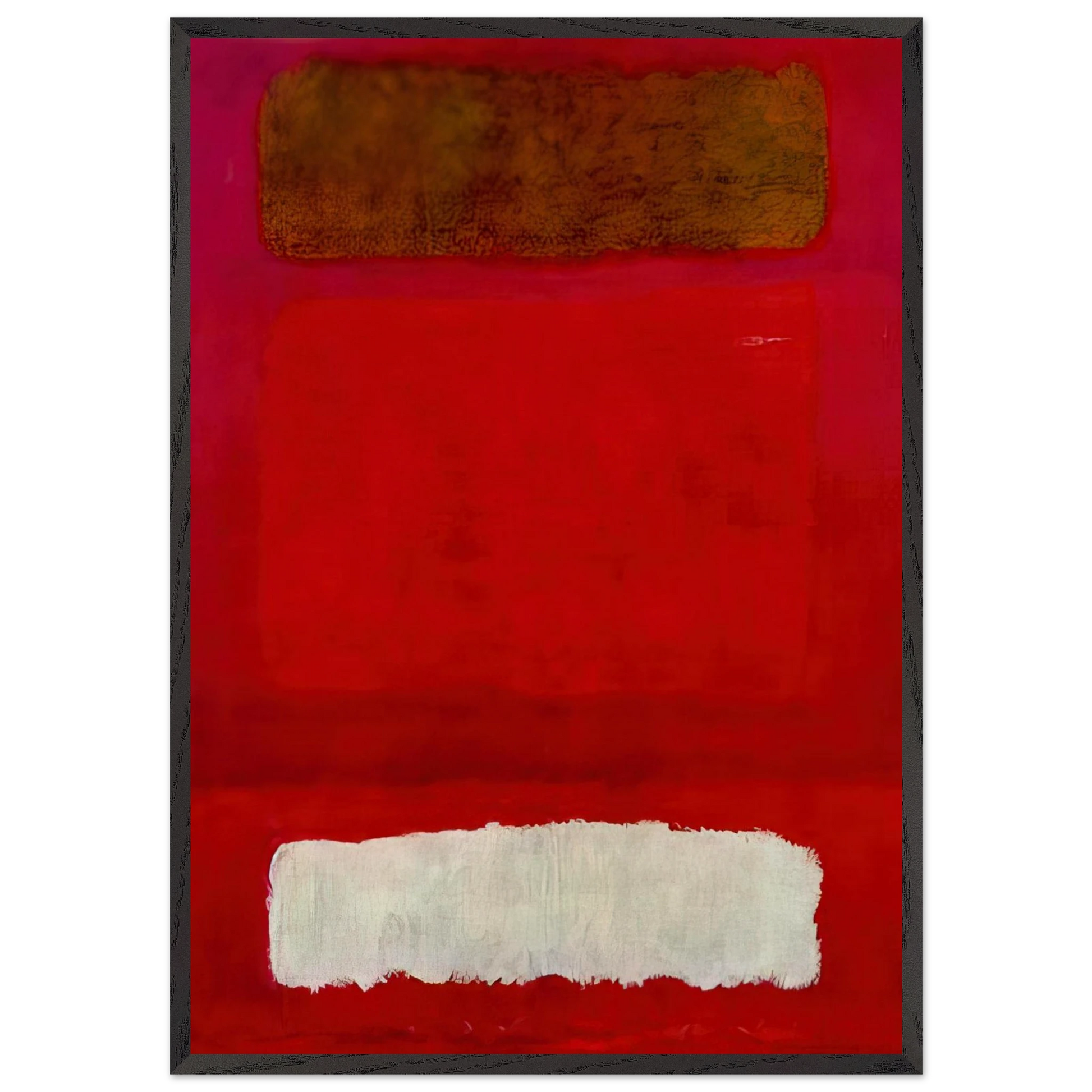 No 16 Red White and Brown - 1957 - Mark Rothko Framed Art Print – Black Wooden Frame - Default Title - -Framed Art Print