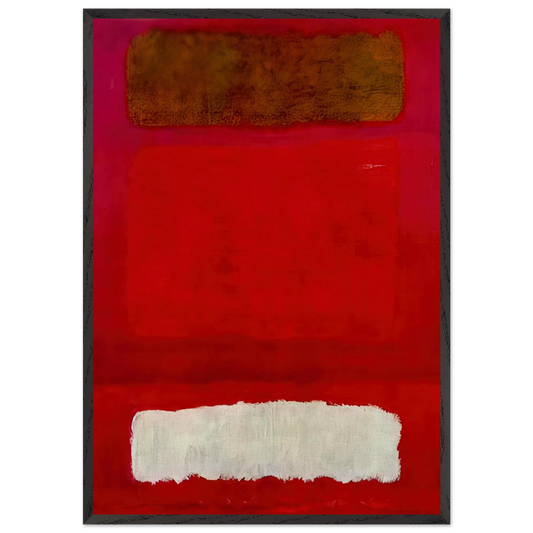 No 16 Red White and Brown - 1957 - Mark Rothko Framed Art Print – Black Wooden Frame - Default Title - -Framed Art Print