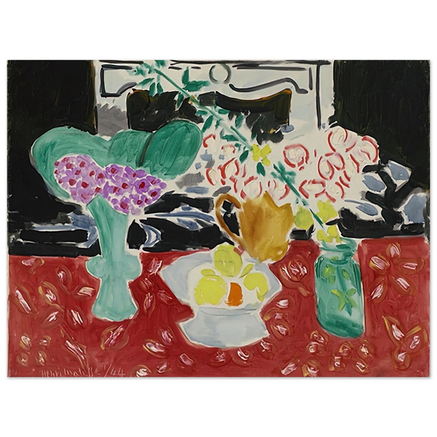 Henri Matisse - ROSES DE NOEL ET SAXIFRAGE 1944 Fine Art Poster - Default Title