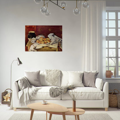 Still Life with a Chest of Drawers - Paul Cézanne Brushed Aluminum Print - 70x100 cm / 28x40 inches | Paul Cézanne Aluminum Print | Paul Cézanne Prints