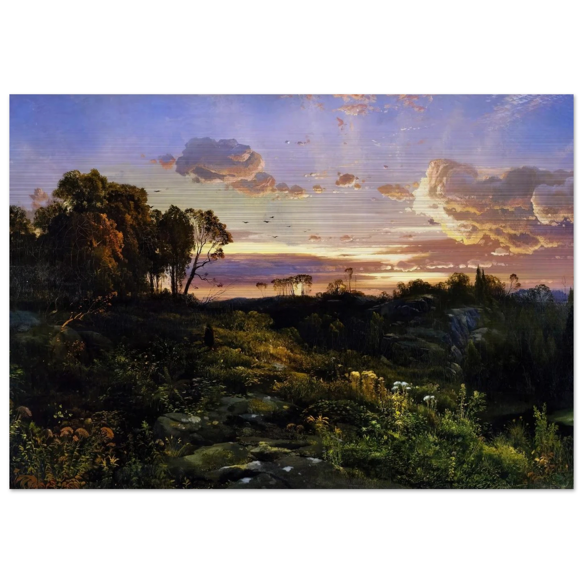 Dusk Wings - Thomas Moran Brushed Aluminum Print - 70x100 cm / 28x40 inches | Thomas Moran Aluminum Print | Thomas Moran Prints