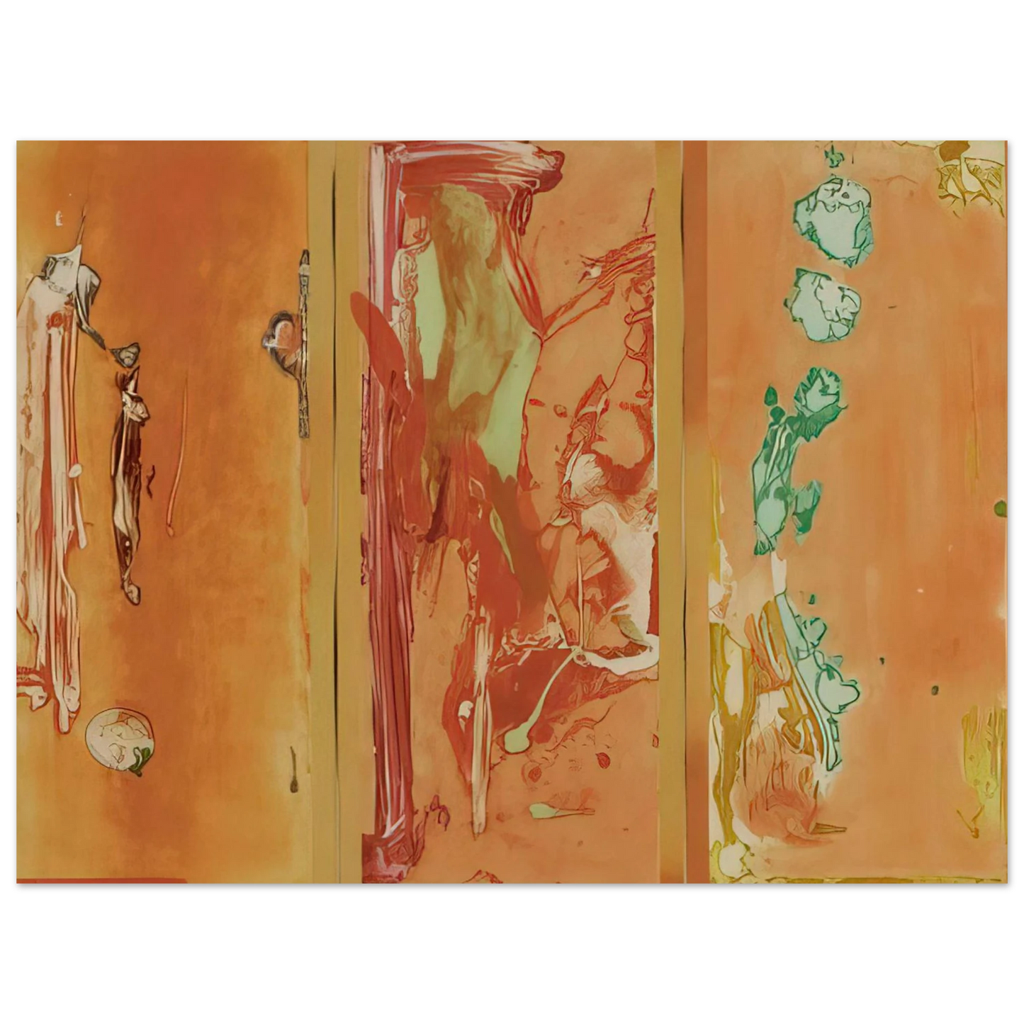 Helen Frankenthaler - Gateway - 1988 Wall art - 45x60 cm / 18x24 inches - Premium Wooden Framed Poster With Fine Art Paper - Wood frame