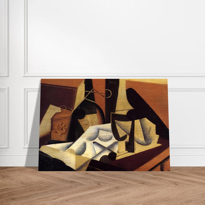 STILL LIFE WITH WHITE TABLECLOTH 1916 - Juan Gris Brushed Aluminum Print - 70x100 cm / 28x40 inches | Juan Gris Aluminum Print | Juan Gris Prints