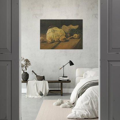 Still Life with Cabbage and Clogs - Vincent van Gogh Brushed Aluminum Print - 70x100 cm / 28x40 inches | Vincent van Gogh Aluminum Print | Vincent van Gogh Prints