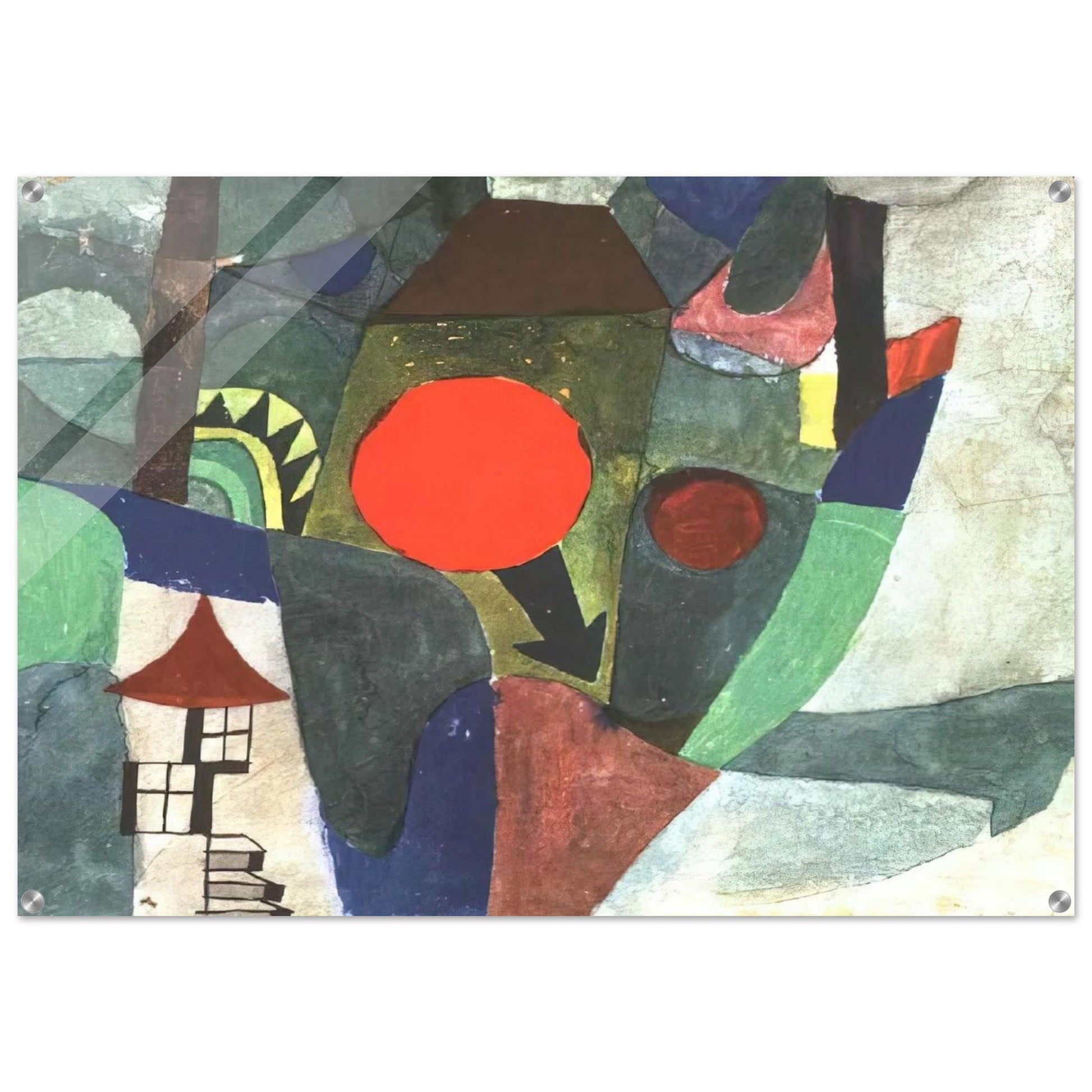 WITH THE SETTING SUN 1919 - Paul Klee Acrylic Print - 70x100 cm / 28x40″ inches