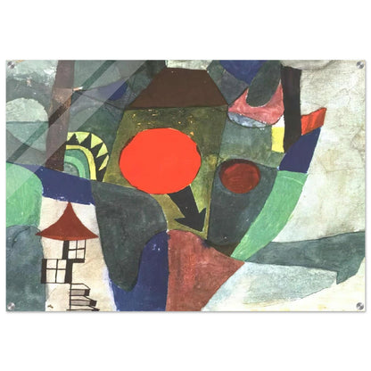 WITH THE SETTING SUN 1919 - Paul Klee Acrylic Print - 70x100 cm / 28x40″ inches