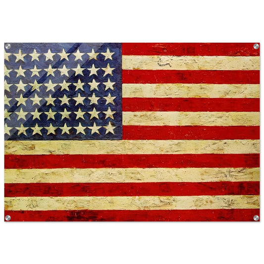 FLAG - Jasper Johns Acrylic Print - 70x100 cm / 28x40″ inches