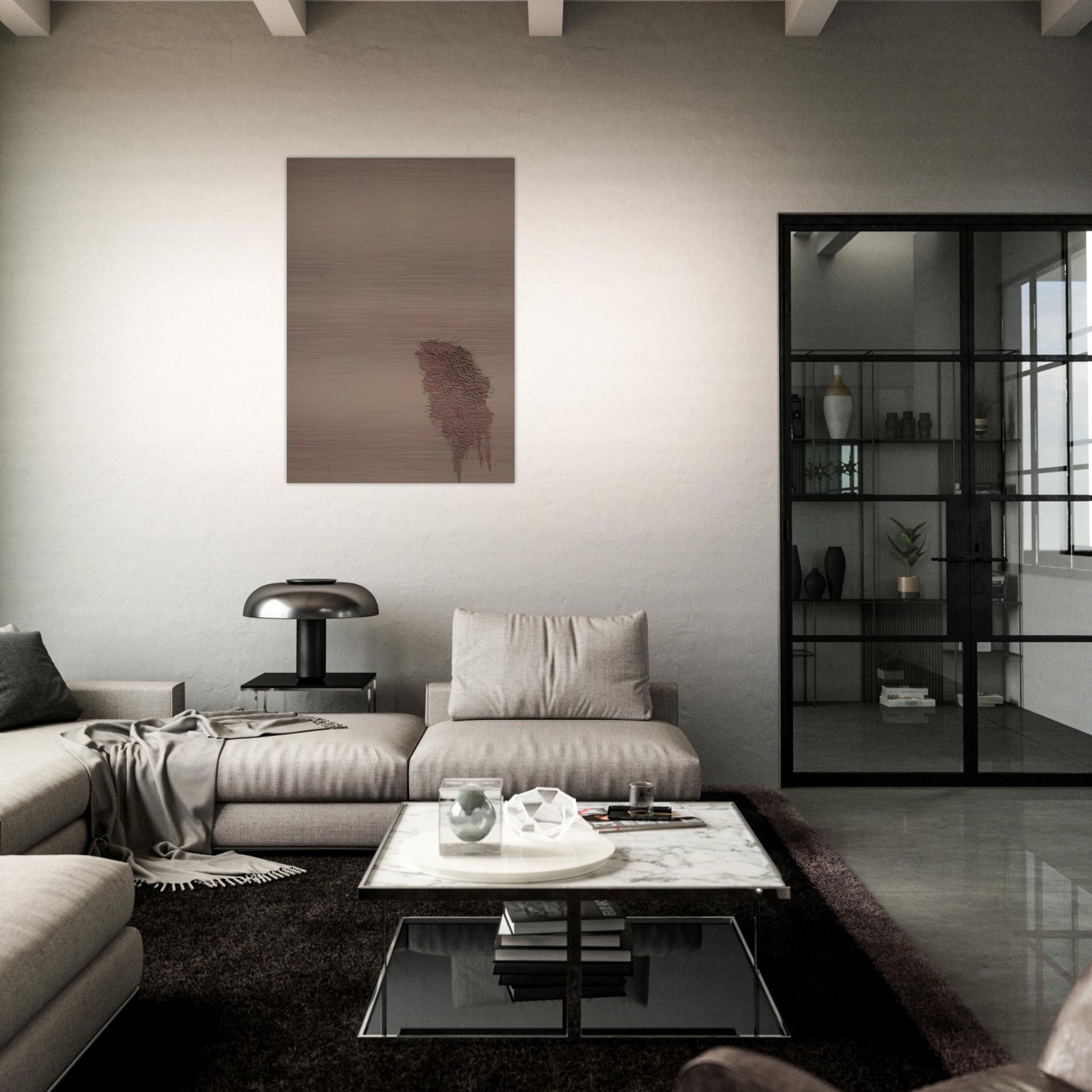 Pink Blend - 1972 - Robert Goodnough Brushed Aluminum Print - 70x100 cm / 28x40 inches | Robert Goodnough Aluminum Print | Robert Goodnough Prints