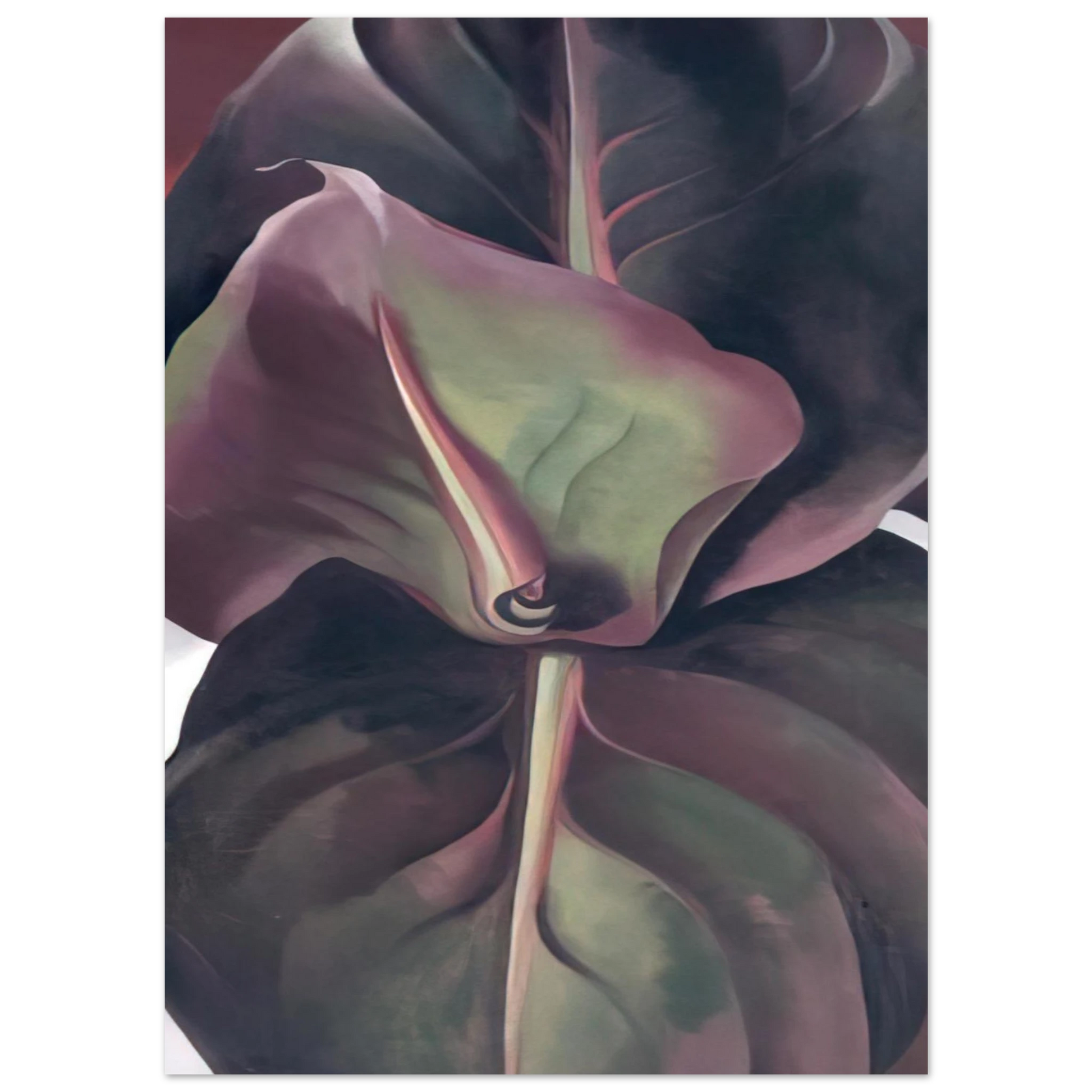 Georgia O'Keeffe - Canna Leaves Fine Art Poster - 40x60 cm / 16x24 inches
